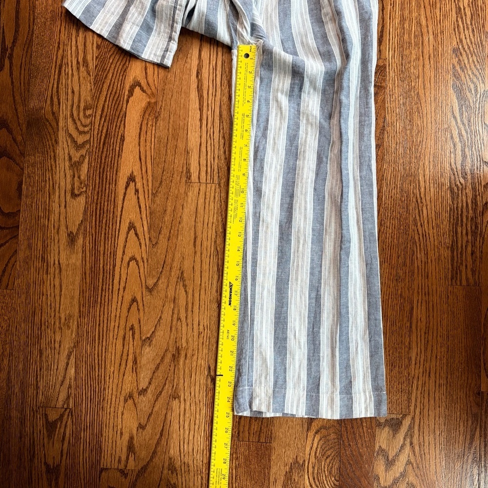 Rails Harper Laguna Stripe Linen Blend Jumpsuit Romper Belted Pockets Small NWT - Picture 12 of 12